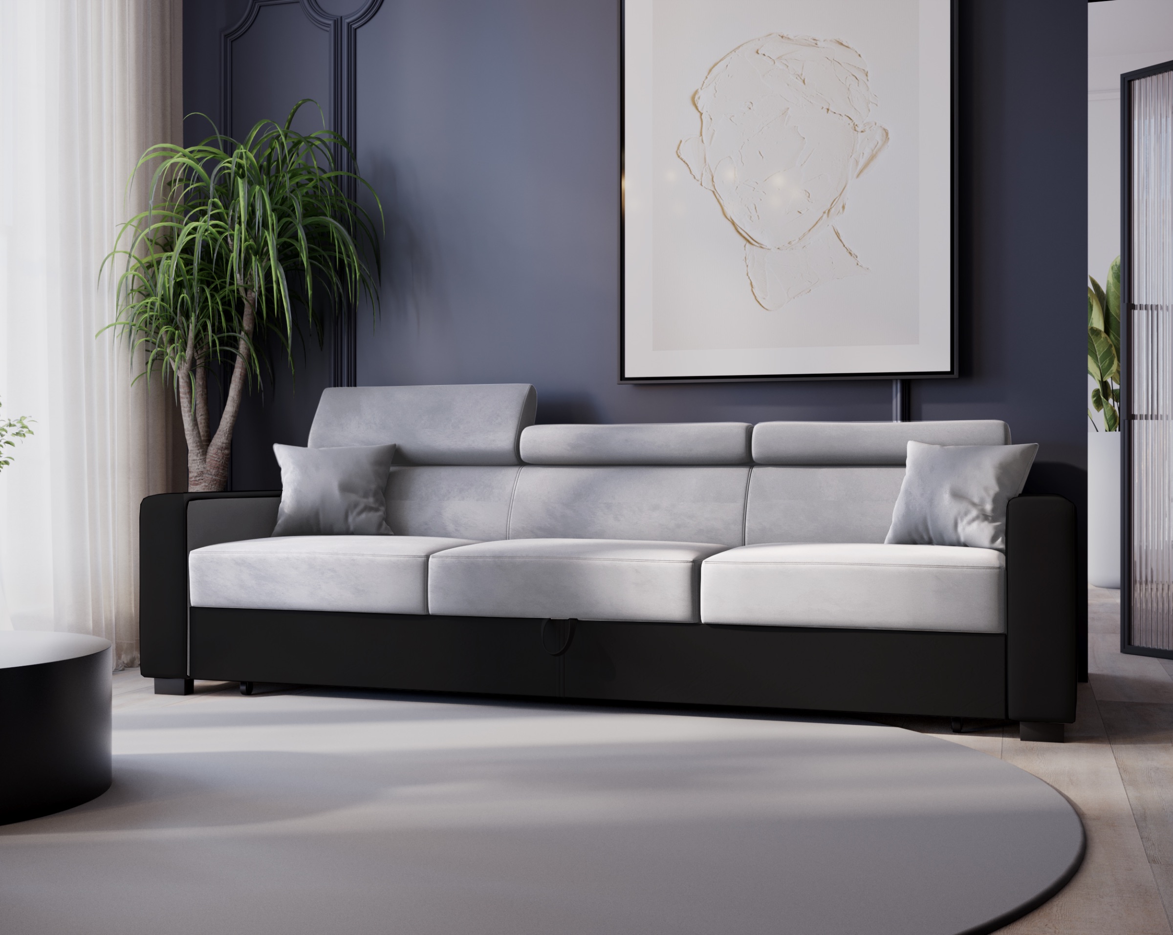 Sofa rozkładana Fado z funkcją spania regulowane zagłówki 3