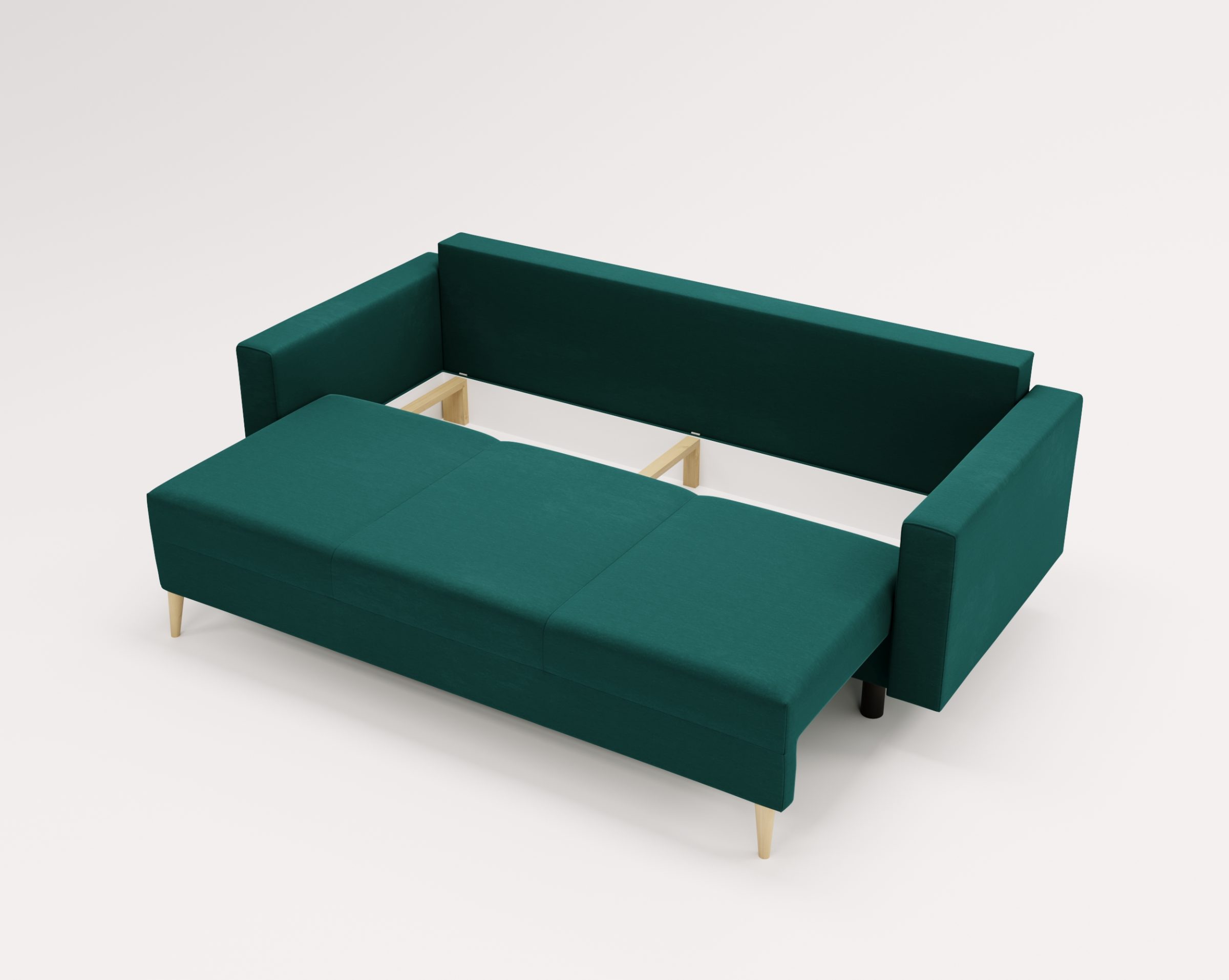 Sofa rozkładana Milano 3-osobowa z funkcją spania i pojemnikiem | Nowoczesna sofa do salonu 3