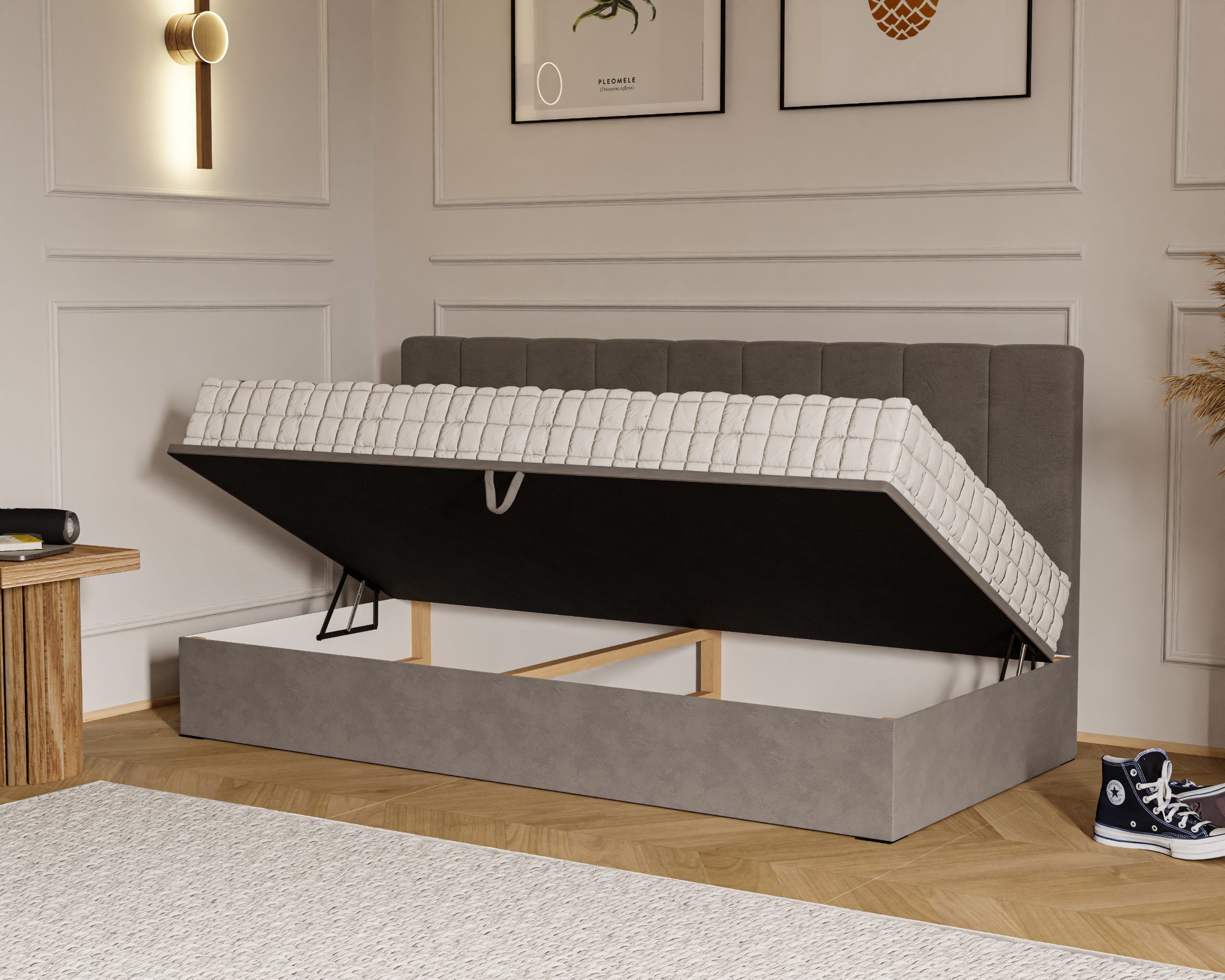 Łóżko dziecięce i młodzieżowe Milo z pojemnikiem 90x200 cm 4