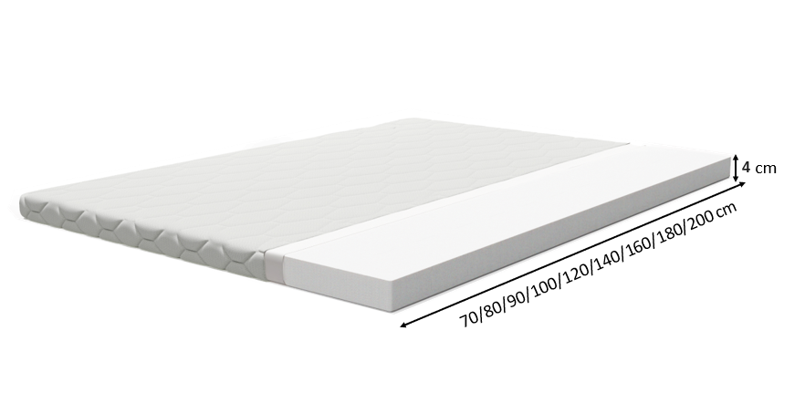 Materac nawierzchniowy Nova T25 4 cm 70x200 cm