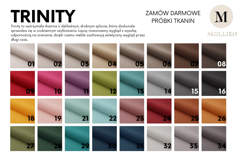 Tkanina Trinity – elegancki welur o wyjątkowej trwałości