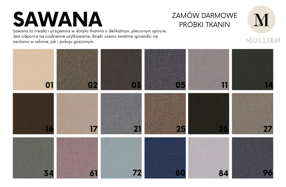 Tkanina Sawana – trwała plecionka do mebli tapicerowanych