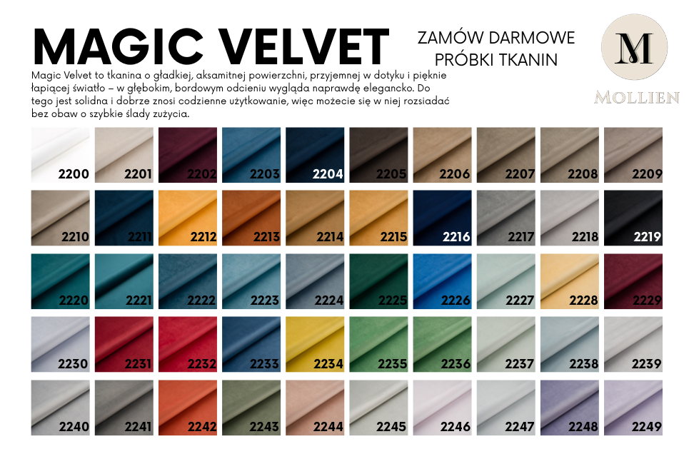 Tkanina Magic Velvet – elegancki welwet do mebli tapicerowanych