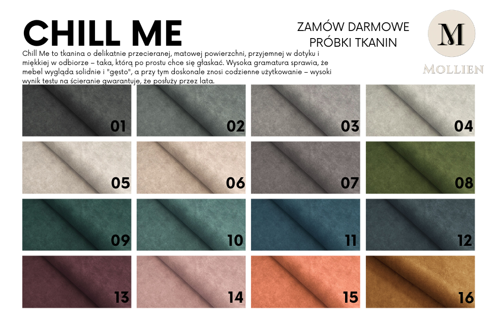 Tkanina CHILL ME – nowoczesny welur do mebli tapicerowanych