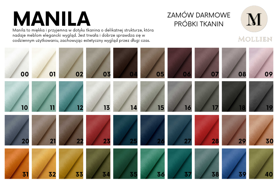Tkanina MANILA – elegancki welur do mebli tapicerowanych
