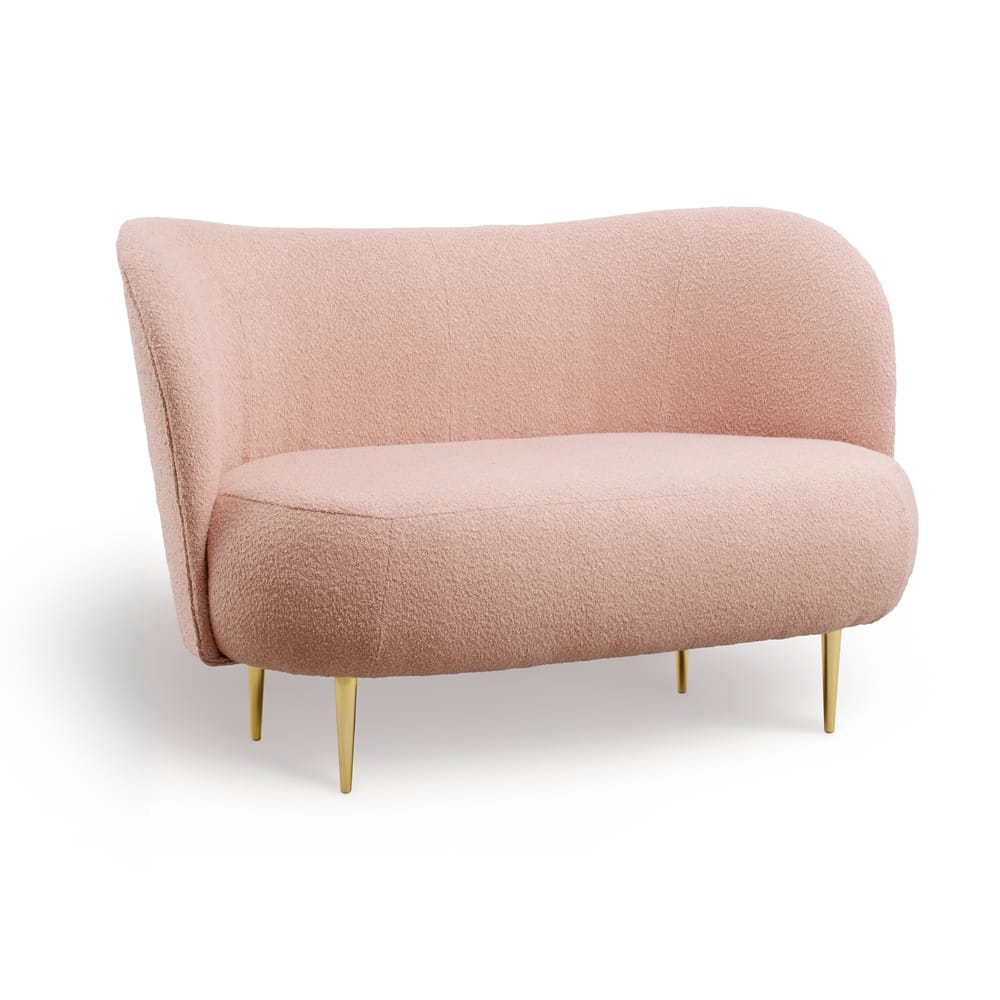 Sofa 2-osobowa Aurea – nowoczesna sofa do salonu na złotych nogach 3