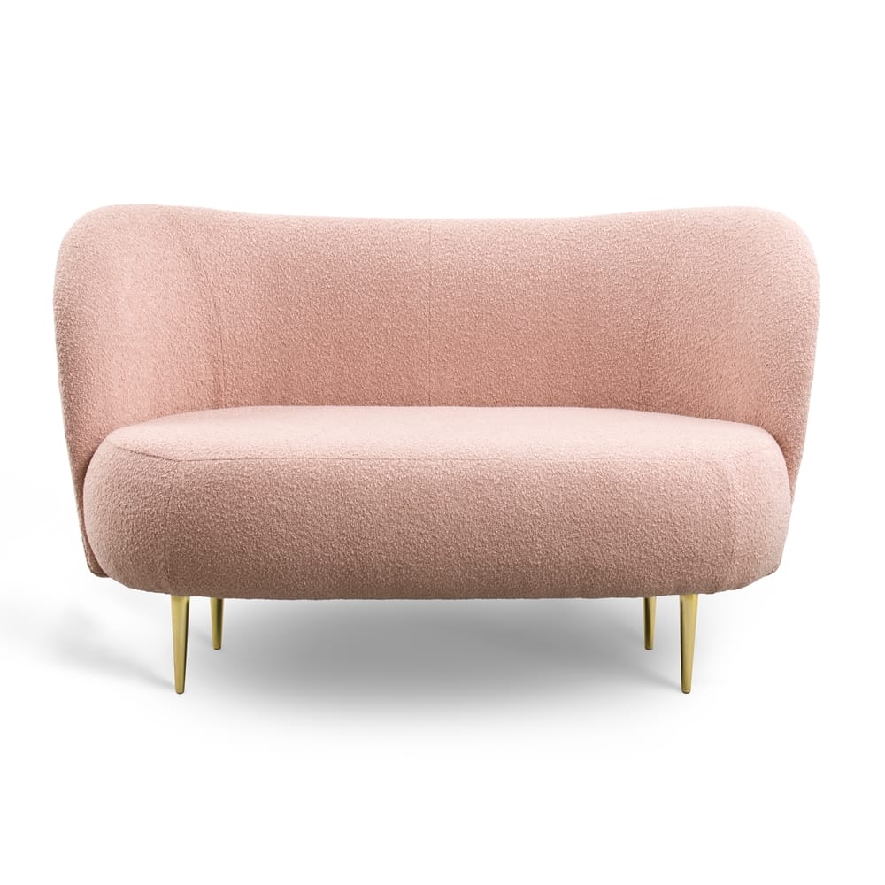 Sofa 2-osobowa Aurea – nowoczesna sofa do salonu na złotych nogach 2