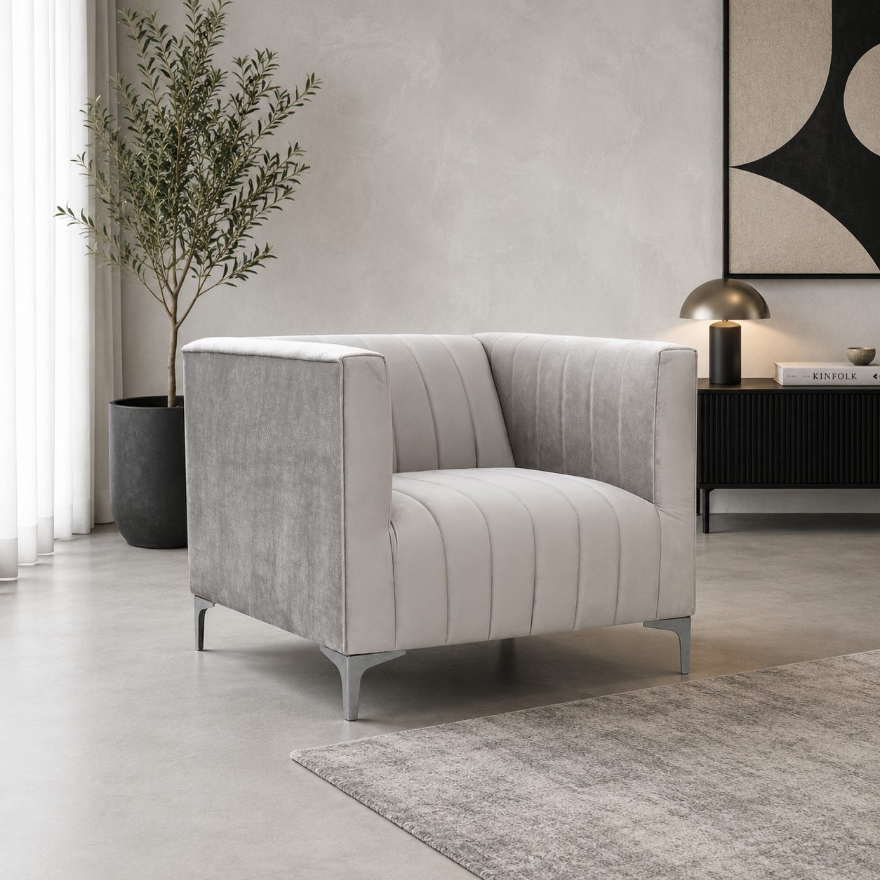 Fotel Verto – elegancki fotel wypoczynkowy na metalowych nogach 2