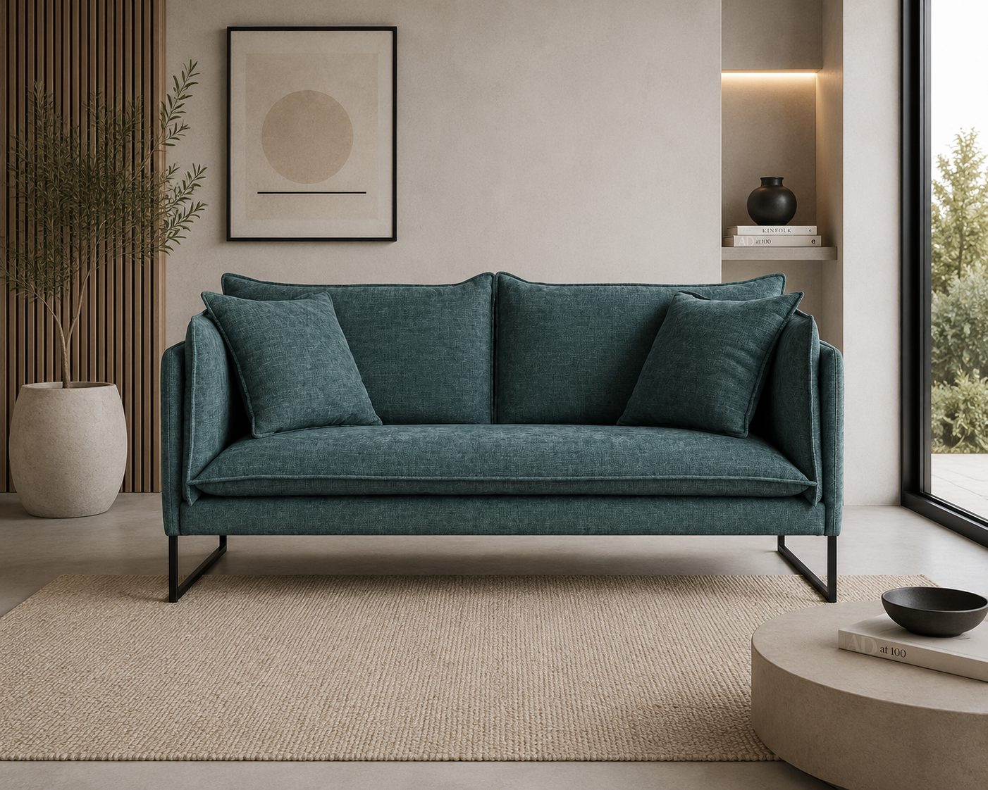 Sofa 2-osobowa Elio – elegancka sofa tapicerowana do salonu